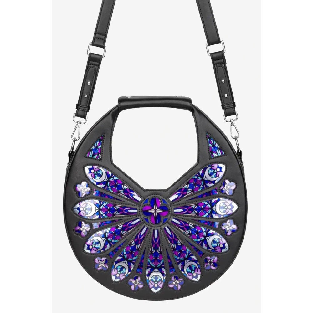 Restyle - Sacred Rose Shoulder bag - Black